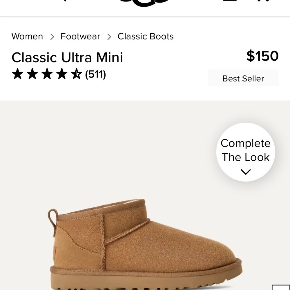 UGG Classic Ultra Mini Boots - Chestnut - 9